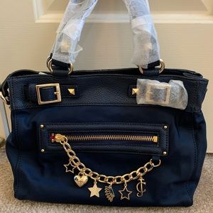 NWT Juicy Couture Charm Canvas Satchel Handbag